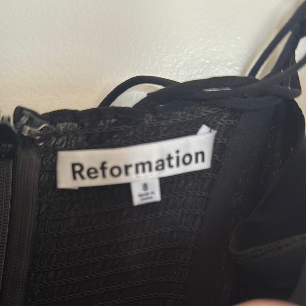 Reformation Black Spaghetti Strap Dress - Picture 2 of 9